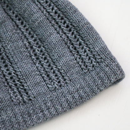 Knitted Netting Fingerless Gloves + Hat