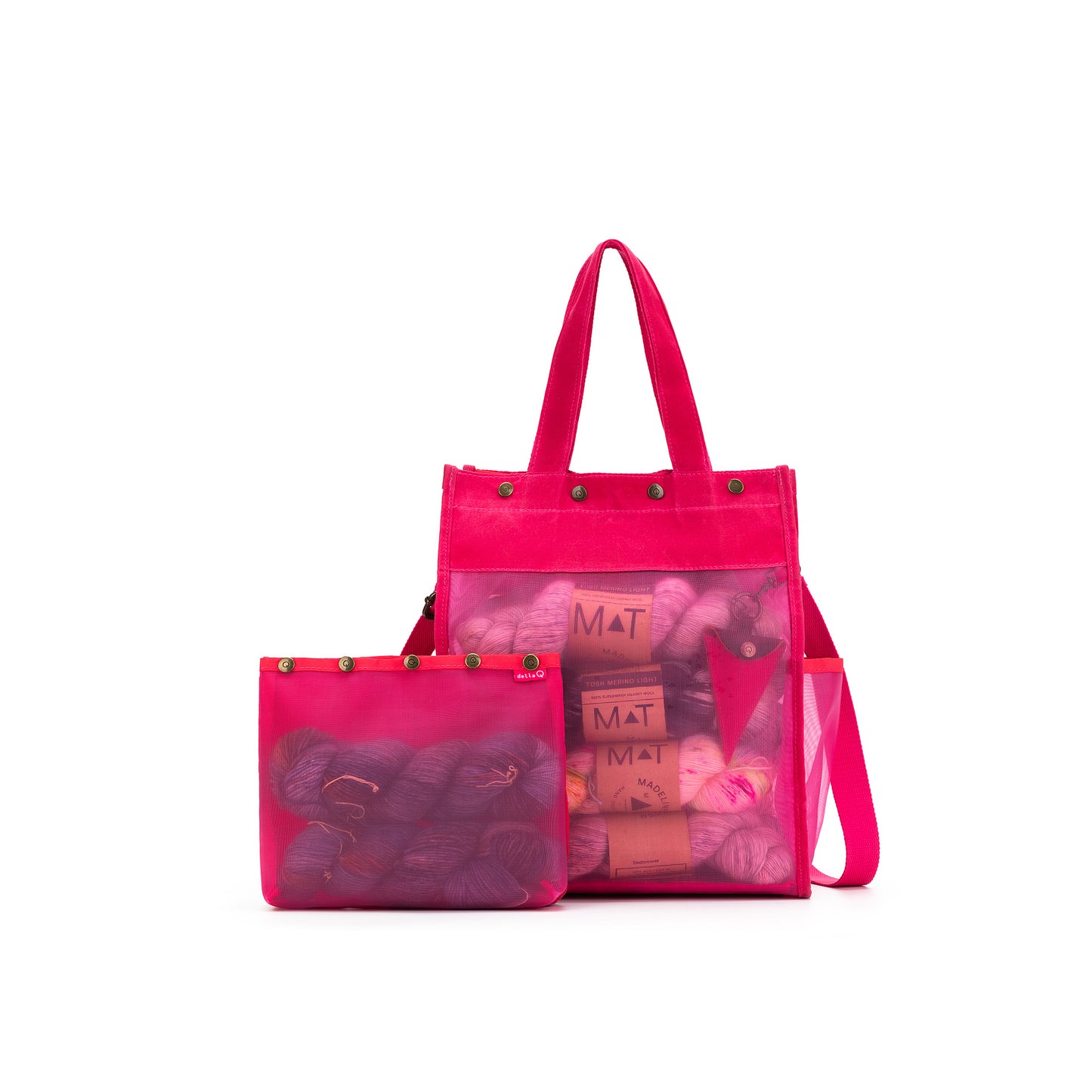 Maker's Tall Mesh Tote | Vivid Rose