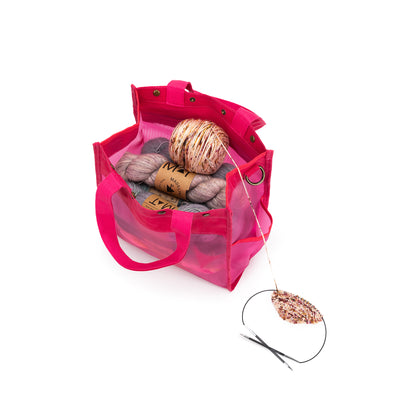 Maker's Tall Mesh Tote | Vivid Rose