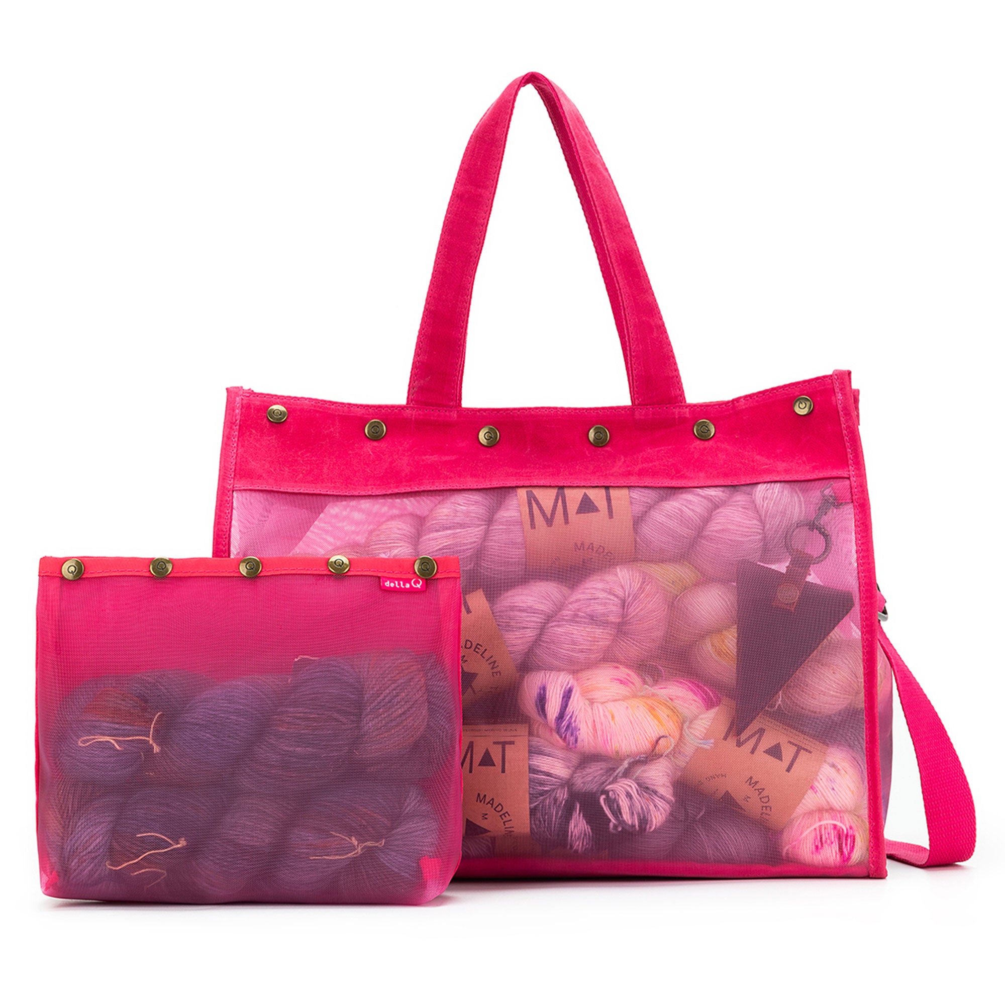 Maker's Mesh Tote | Vivid Rose | Madelinetosh.com
