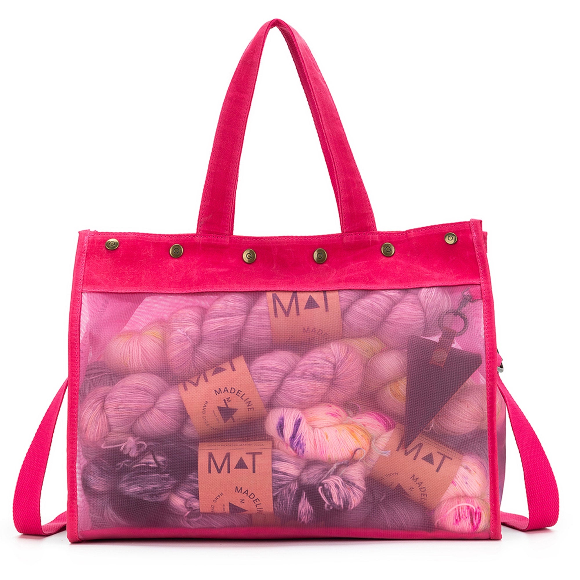 Maker's Mesh Tote | Vivid Rose | Madelinetosh.com