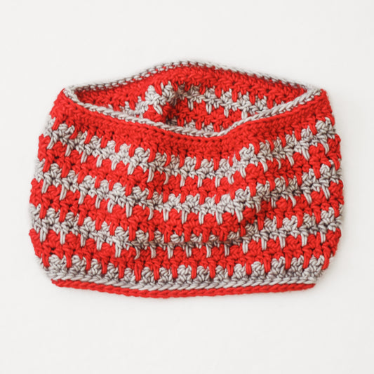 Candy Stripe Crochet Cowl