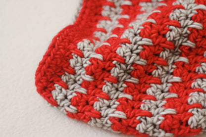 Candy Stripe Crochet Cowl
